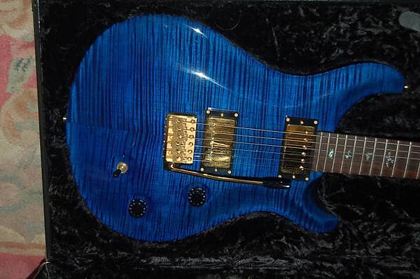 Paul Reed Smith Custom 22  W/ Artists Package Blue Flame 10 Top 2002 Model Year image 1