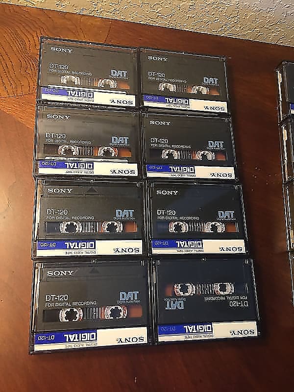 SONY- DT-120 -Dat tapes - 16 - dat tapes total - used once for digital  recorded MUSIC - MINT.