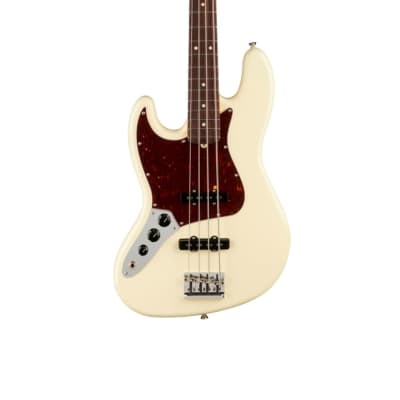 Fender American Professional II Jazz Bass LH - Olympic White w/ Rosewood FB image 3