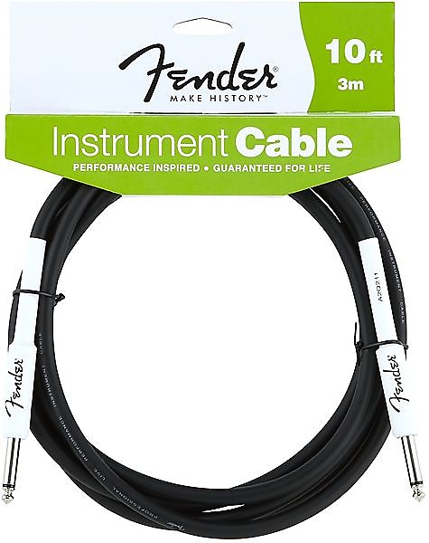 Fender Performance Series Instrument Cable, 10', Black 2016 image 1