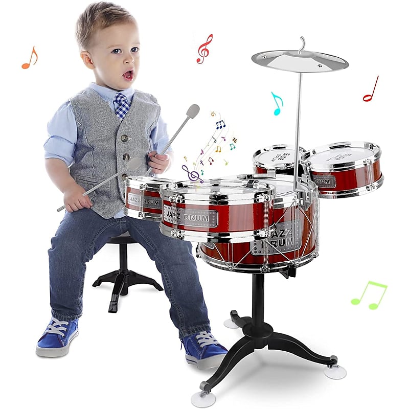 Kids Drum Set Musical Toy Drum Kit For Toddlers Jazz Drum Set Reverb