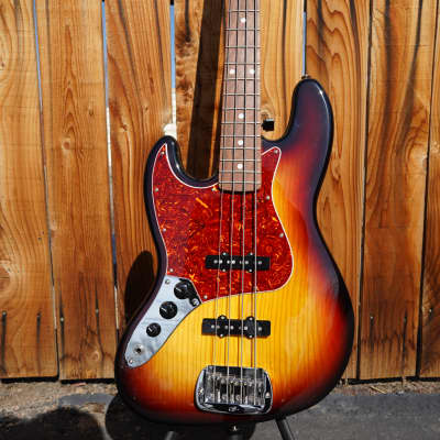 G&L USA Fullerton Deluxe JB - Sunburst/Pine Body Left-Handed 4-String Electric Bass Guitar w/ Gig Bag image 4