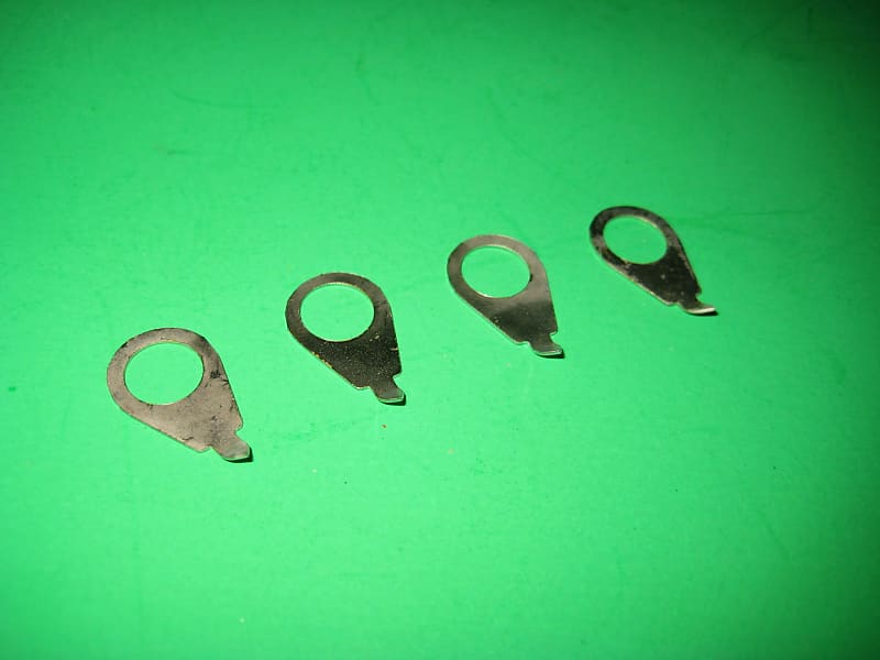 No Name 4 Metal Pointer Placement Markers for Control Knobs 1980's - Nickel image 1
