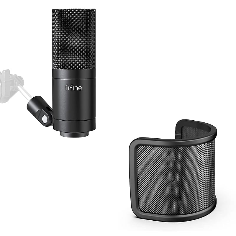 Xlr Condenser Microphone And Pop Filter?Metal Reverb