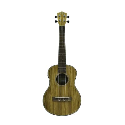 J&D Guitars Tenor Acoustic Electric Ukulele, Zebra Wood Top & Body from CNZ Audio for sale