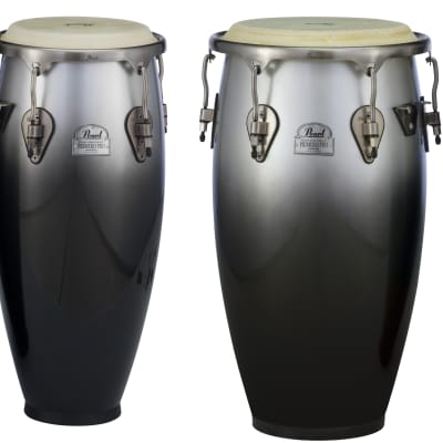 Pearl Primero Pro 4pc Quinto Congas Tumba Wood Drums Set Carbon Vapor Finish 10" ,11", 11.75", 12.5" image 1