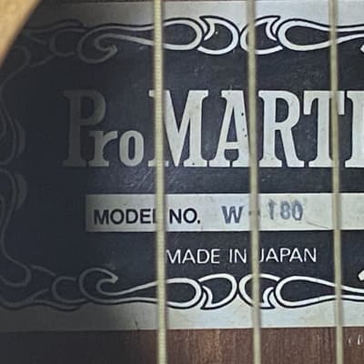 Classic Pro Martin W-180 1970's - Natural- Made in Japan | Reverb