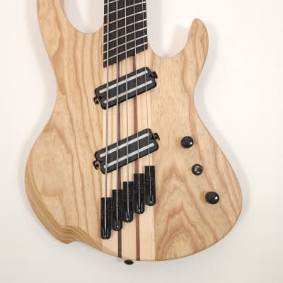 Brice Defiant 53437 EB Nat Ash 5 String Fan Fret Multi Scale Bass with Ebony Fretboard image 2