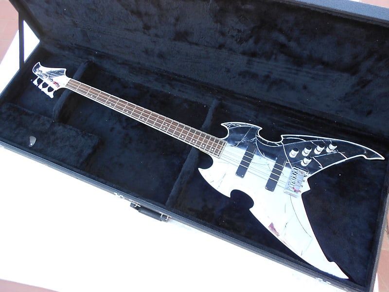 Silvertone Apocalypse Paul Stanley Cracked Mirror - Kiss Bass