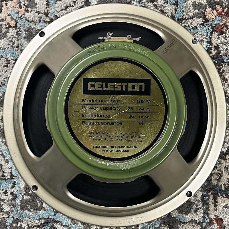 1991 Celestion Greenback G12M T1221 12 Inch 16Ohm Made In