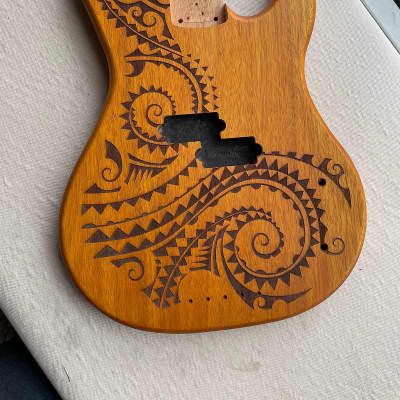 Mahogany Hand Carved Bass Guitar Body | Reverb