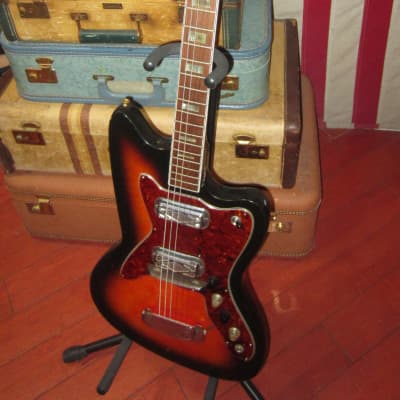 ~1965 Harmony Silvertone Silhouette Sunburst image 3