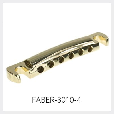 Faber TP-'59 Vintage Spec Aluminium Stop Tailpiece - gold image 5