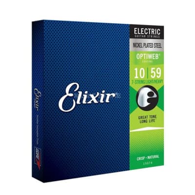 Elixir Electric Guitar Strings Optiweb 7 String Light-Heavy 10-59 for sale