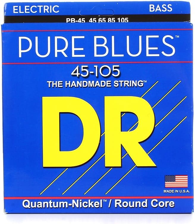DR PB-45 Pure Blues Quantum-nickel Bass Strings - .45-.105 image 1