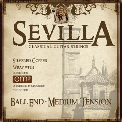 Sevilla by Cleartone 8442 Classical Guitar Strings EMP Coating Ball End Medium Tension image 1