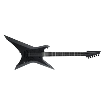 Ibanez XPTB620 Iron Label Xiphos Guitar w/ Dimarzio Pickups - Black Flat image 3
