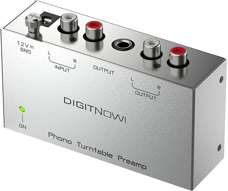 Phono Turntable Preamp – Mini Electronic Audio Stereo Phonograph Preamplifier with RCA/TRS Output, Low Noise Operation  			