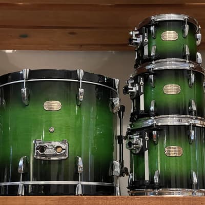 Pearl Session Custom SMX All-Maple Green Burst 10/12/14/22 Drum 