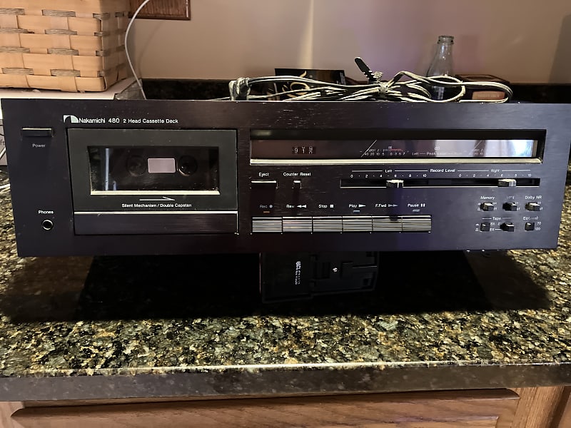 Nakamichi 480 2 head cassette deck 1985 Black Reverb