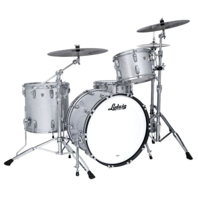 Ludwig Classic Maple Fab Drum Set Silver Sparkle image 3