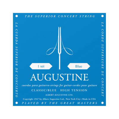 AUGUSTINE - BLEU - Jeu de cordes guitare classique Standard bleu t/fort image 1