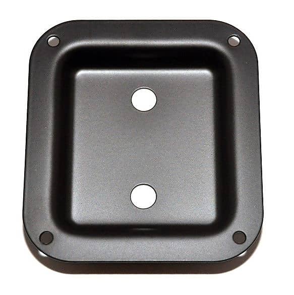 Steel, Rectangular, Black Amp Jack Plate For Dual Jacks Reverb