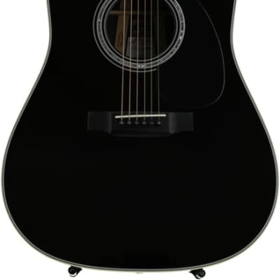 Martin D-35 Johnny Cash Acoustic Guitar - Black image 1