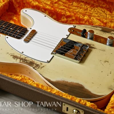 2021 Fender Custom Shop 1960 Telecaster Heavy Relic-Vintage White. image 21