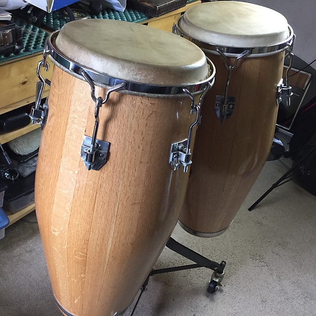 コンガ　ビンテージ　VALJE DRUMS？ Vintage 1960s Original Valje Conga and Quinto Hand Drum pair