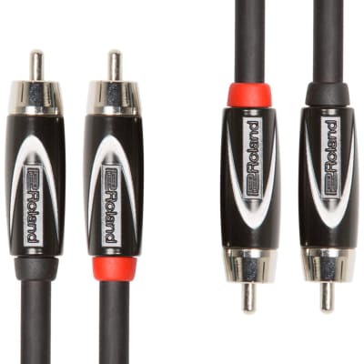 Roland Black Series Interconnect, Dual cable—RCA connectors - 5FT / RCC-5-2R2R