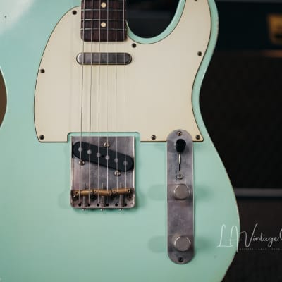 K-Line "Truxton" White Guard Tele Style Electric Guitar - In Surf Green image 5