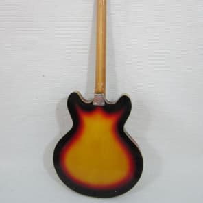 Vintage 1966 Vox Cougar V214 Bass Guitar Sunburst Very Clean No Case image 8