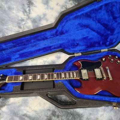 Video Demo Vintage 1986 Gibson 62' Reissue SG Standard Heritage Cherry Mahogany Pro Setup Gibson Chainsaw Hard Shell Case image 15