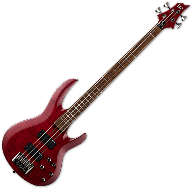 ESP LTD B-204FM 4-String Flamed Maple Top Bass See-Thru Red 2018 image 1