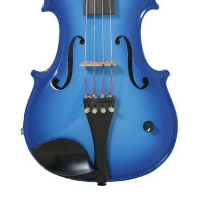 Barcus Berry BAR-AEVB Vibrato AE Series Acoustic-Electric Violin. Blue BAR-AEVB-U for sale
