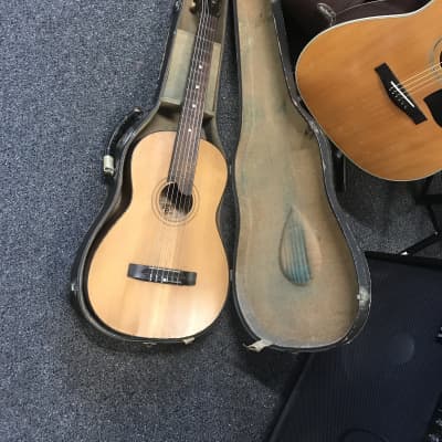 Hawaiian group vintage parlor classical guitar circa. 1920s handcrafted in very good condition with original vintage case. image 1