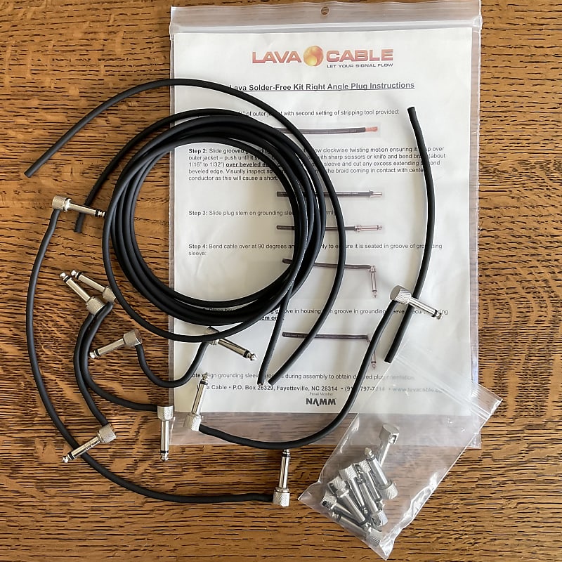 Lava Cable SolderFree Right Angle ELC Pedalboard Patch Cable Reverb