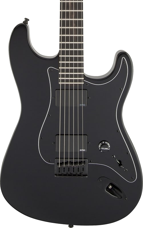 Fender Jim Root Stratocaster Electric Guitar, Ebony FB, Flat Black w/ Case image 1