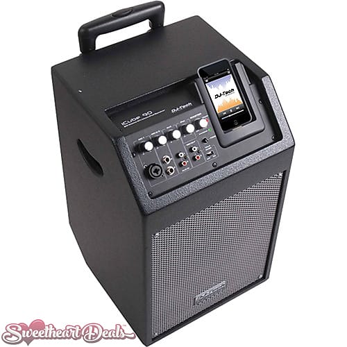 DJ-Tech i cube 50 ipod スピーカー DJ Tech Cube50 Portable Wireless PA Speaker with 3 wireless