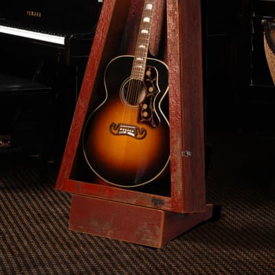 Red Reclaimed Barnwood | Floor ClimaStand - Jumbo Electric Guitar image 2