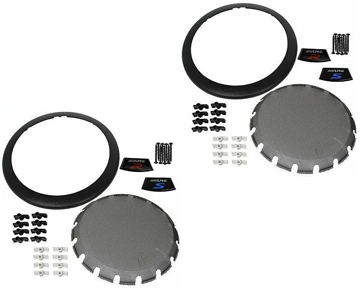 2 Alpine KTE8G Grille 8" Protective Subwoofer Grille for Reverb