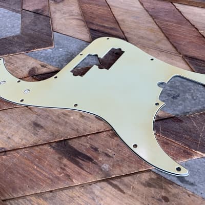 Real Life Relics Mint Green Pickguard For Fender® Precision P Bass® 13 Hole With Notch    [PGY5] image 2