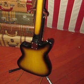 Vintage 1960s Teisco Audition Solidbody Double Pickup with Gold Foil Pickups image 6