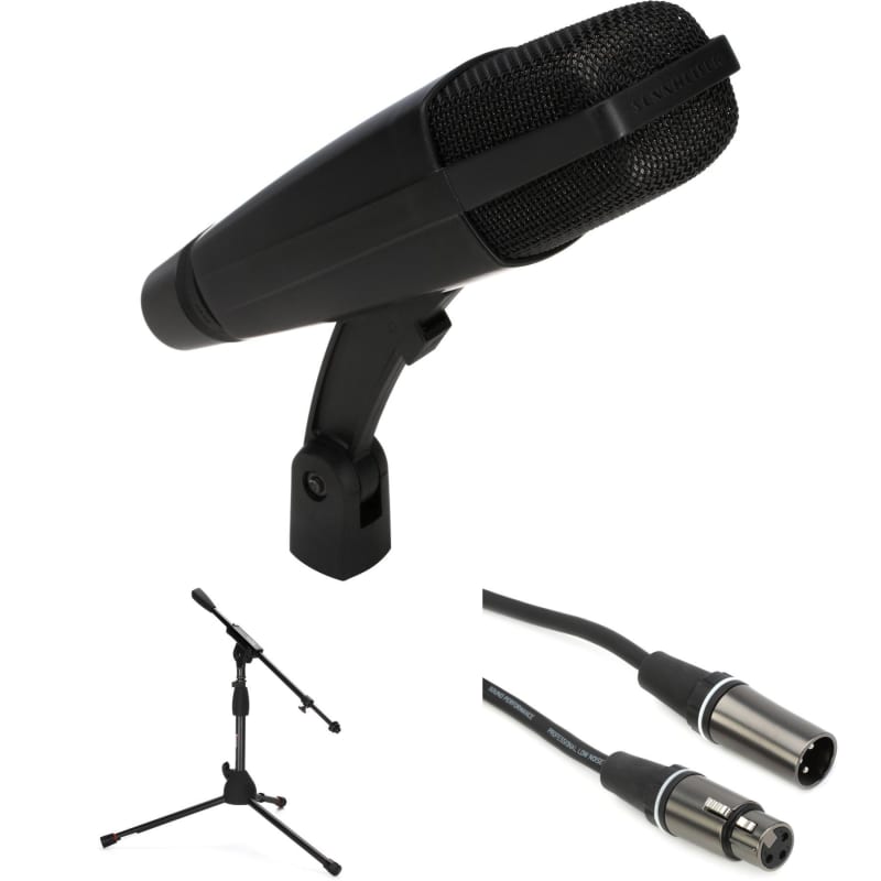 Sennheiser MD441-N 70's Vintage microphone MD 441 + Clip, Case, Data sheet,  Stand, Adapter Cable XLR | Reverb