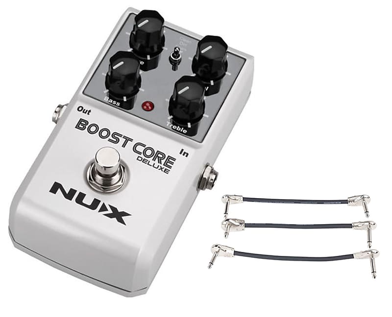 NUX Boost Core Deluxe 3-Mode Booster + Gator Patch Cable 3 Pack image 1