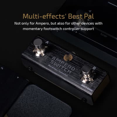 HOTONE Dual Footswitch Pedal Momentary 2-Way Pedal Switcher Foot Controller Ampero Switch 1/4-Inch image 2