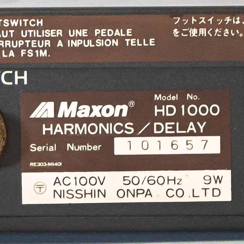 Maxon HD 1000 Harmonics & Digital Delay Effects Processor - Vintage