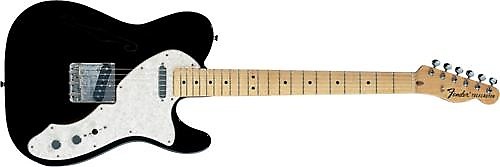 Fender Classic Series 69 Thinline Tele Hollow Body Electric Guitar (Black) image 1
