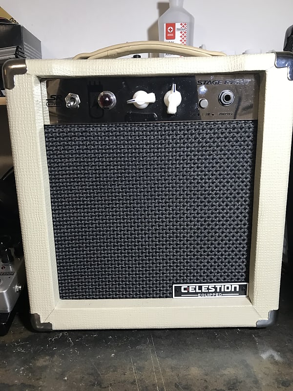 Monoprice Stage Right 5 watt tube amp 2022 Cream. 8” Reverb